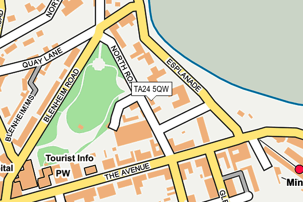 TA24 5QW map - OS OpenMap – Local (Ordnance Survey) TA24 5QW map - OS OpenMap – Local (Ordnance Survey)