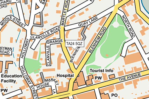 TA24 5QZ map - OS OpenMap – Local (Ordnance Survey) TA24 5QZ map - OS OpenMap – Local (Ordnance Survey)