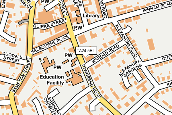 TA24 5RL map - OS OpenMap – Local (Ordnance Survey) TA24 5RL map - OS OpenMap – Local (Ordnance Survey)