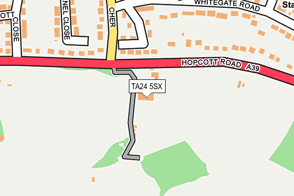 TA24 5SX map - OS OpenMap – Local (Ordnance Survey) TA24 5SX map - OS OpenMap – Local (Ordnance Survey)