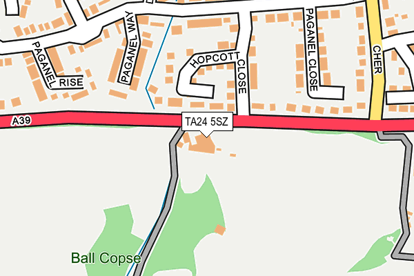 TA24 5SZ map - OS OpenMap – Local (Ordnance Survey) TA24 5SZ map - OS OpenMap – Local (Ordnance Survey)