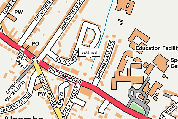 TA24 6AT map - OS OpenMap – Local (Ordnance Survey) TA24 6AT map - OS OpenMap – Local (Ordnance Survey)