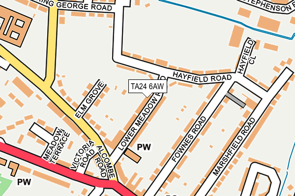 TA24 6AW map - OS OpenMap – Local (Ordnance Survey) TA24 6AW map - OS OpenMap – Local (Ordnance Survey)