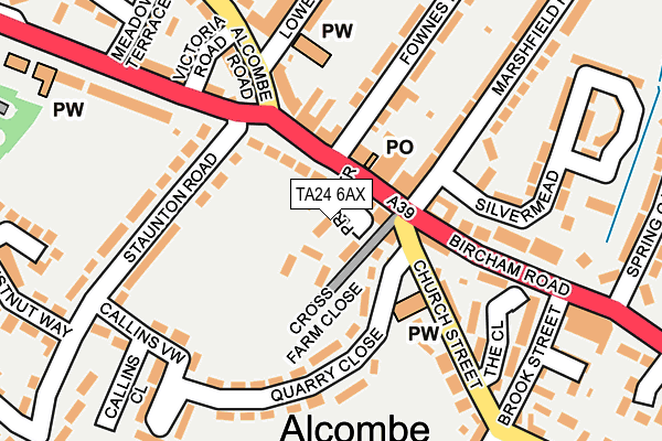 TA24 6AX map - OS OpenMap – Local (Ordnance Survey) TA24 6AX map - OS OpenMap – Local (Ordnance Survey)