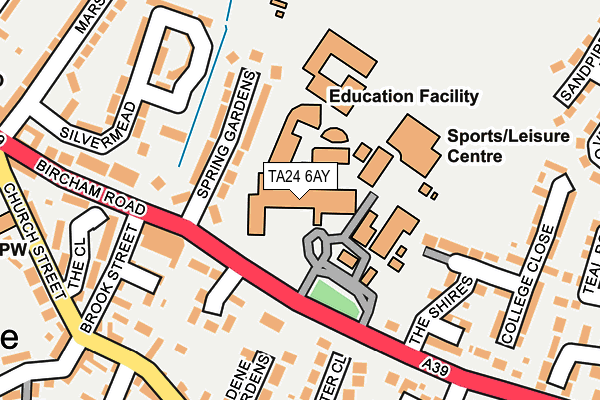 TA24 6AY map - OS OpenMap – Local (Ordnance Survey) TA24 6AY map - OS OpenMap – Local (Ordnance Survey)