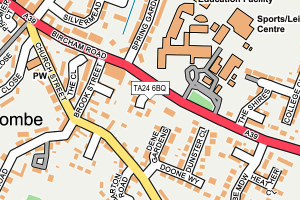 TA24 6BQ map - OS OpenMap – Local (Ordnance Survey) TA24 6BQ map - OS OpenMap – Local (Ordnance Survey)