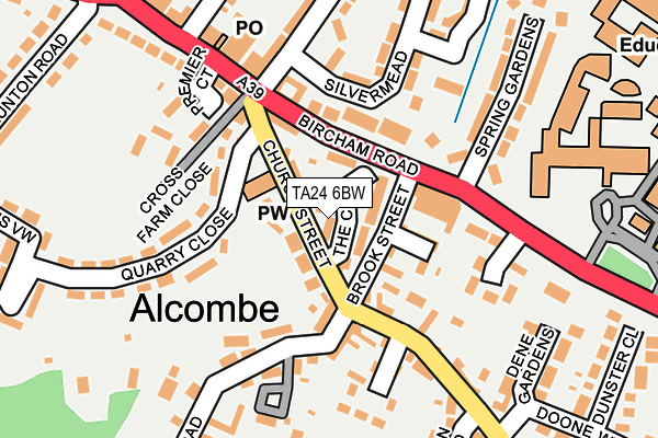 TA24 6BW map - OS OpenMap – Local (Ordnance Survey) TA24 6BW map - OS OpenMap – Local (Ordnance Survey)