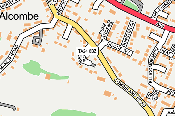TA24 6BZ map - OS OpenMap – Local (Ordnance Survey) TA24 6BZ map - OS OpenMap – Local (Ordnance Survey)