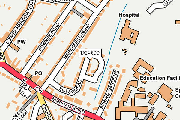 TA24 6DD map - OS OpenMap – Local (Ordnance Survey) TA24 6DD map - OS OpenMap – Local (Ordnance Survey)