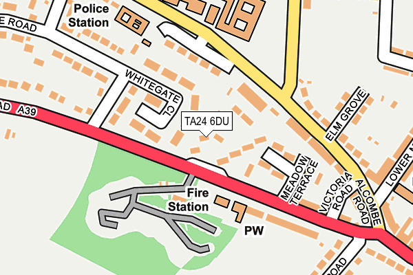 TA24 6DU map - OS OpenMap – Local (Ordnance Survey)