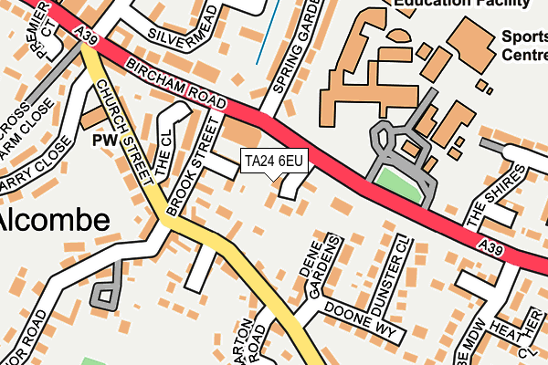 TA24 6EU map - OS OpenMap – Local (Ordnance Survey) TA24 6EU map - OS OpenMap – Local (Ordnance Survey)