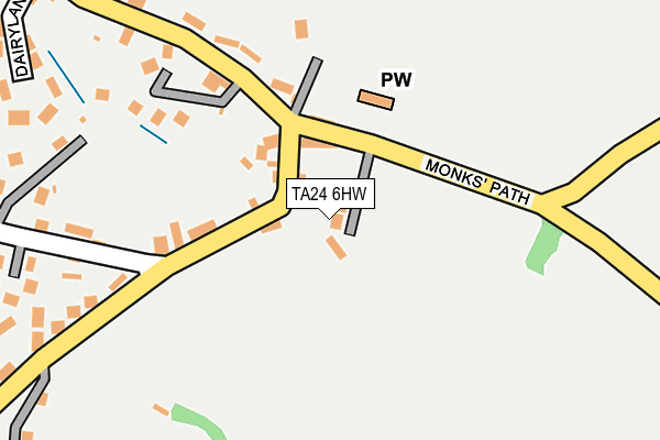 TA24 6HW map - OS OpenMap – Local (Ordnance Survey) TA24 6HW map - OS OpenMap – Local (Ordnance Survey)