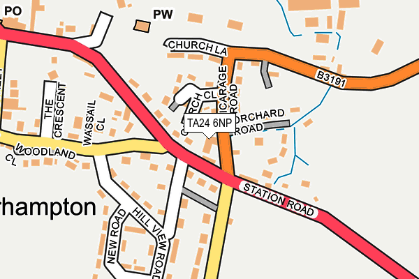 TA24 6NP map - OS OpenMap – Local (Ordnance Survey) TA24 6NP map - OS OpenMap – Local (Ordnance Survey)