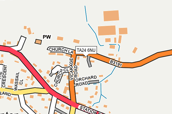 TA24 6NU map - OS OpenMap – Local (Ordnance Survey) TA24 6NU map - OS OpenMap – Local (Ordnance Survey)
