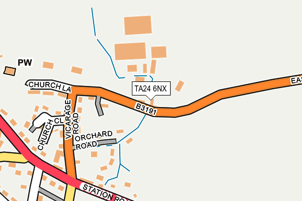 TA24 6NX map - OS OpenMap – Local (Ordnance Survey)
