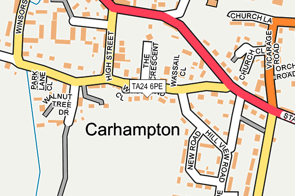 TA24 6PE map - OS OpenMap – Local (Ordnance Survey)