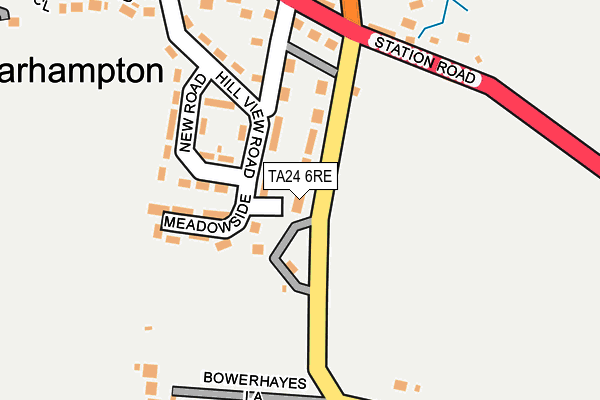 TA24 6RE map - OS OpenMap – Local (Ordnance Survey) TA24 6RE map - OS OpenMap – Local (Ordnance Survey)