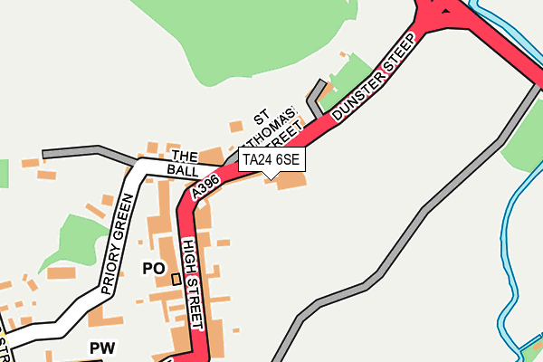TA24 6SE map - OS OpenMap – Local (Ordnance Survey) TA24 6SE map - OS OpenMap – Local (Ordnance Survey)
