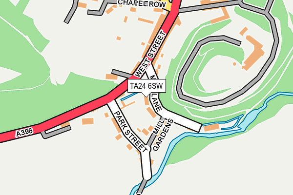 TA24 6SW map - OS OpenMap – Local (Ordnance Survey) TA24 6SW map - OS OpenMap – Local (Ordnance Survey)
