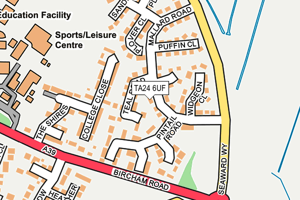 TA24 6UF map - OS OpenMap – Local (Ordnance Survey) TA24 6UF map - OS OpenMap – Local (Ordnance Survey)