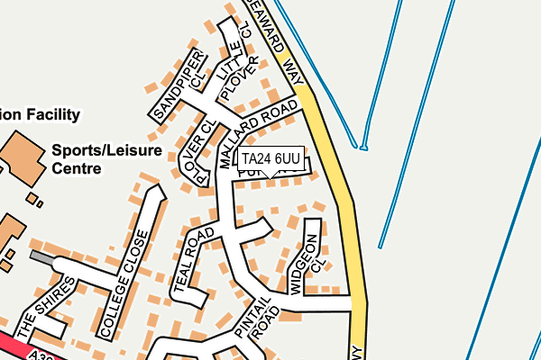 TA24 6UU map - OS OpenMap – Local (Ordnance Survey) TA24 6UU map - OS OpenMap – Local (Ordnance Survey)