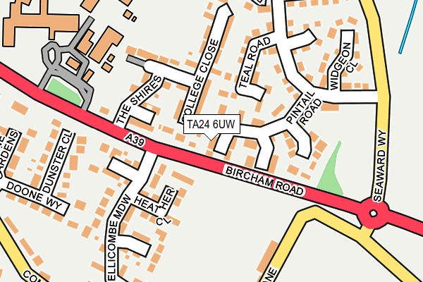 TA24 6UW map - OS OpenMap – Local (Ordnance Survey) TA24 6UW map - OS OpenMap – Local (Ordnance Survey)