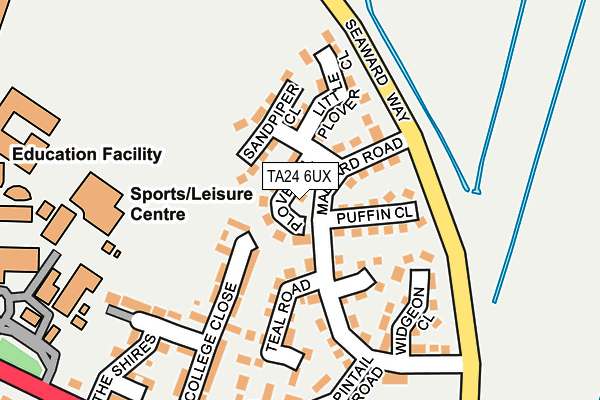 TA24 6UX map - OS OpenMap – Local (Ordnance Survey) TA24 6UX map - OS OpenMap – Local (Ordnance Survey)