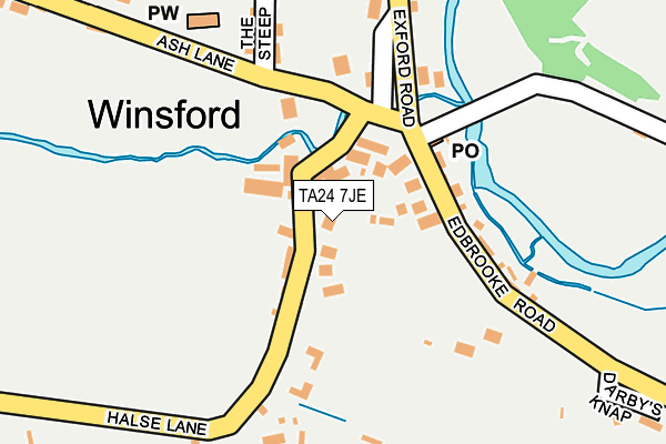 TA24 7JE map - OS OpenMap – Local (Ordnance Survey) TA24 7JE map - OS OpenMap – Local (Ordnance Survey)