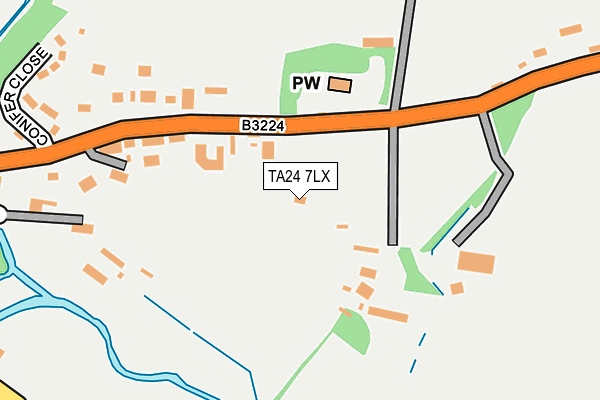 TA24 7LX map - OS OpenMap – Local (Ordnance Survey) TA24 7LX map - OS OpenMap – Local (Ordnance Survey)