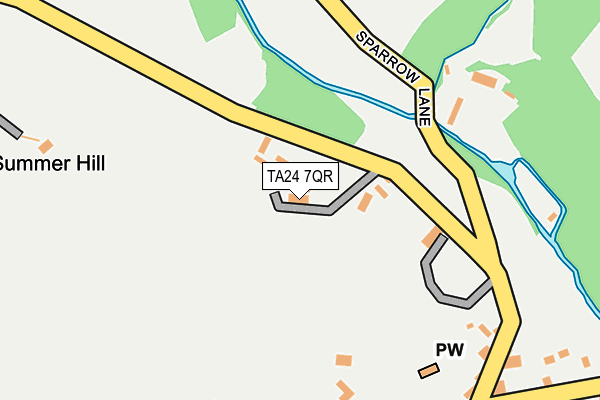 TA24 7QR map - OS OpenMap – Local (Ordnance Survey) TA24 7QR map - OS OpenMap – Local (Ordnance Survey)