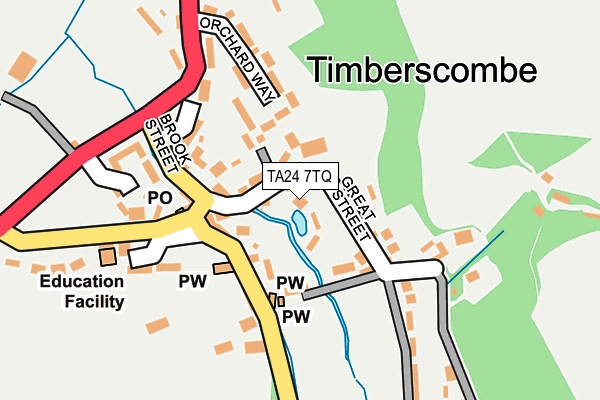 TA24 7TQ map - OS OpenMap – Local (Ordnance Survey) TA24 7TQ map - OS OpenMap – Local (Ordnance Survey)