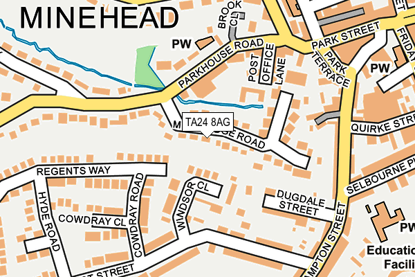 TA24 8AG map - OS OpenMap – Local (Ordnance Survey) TA24 8AG map - OS OpenMap – Local (Ordnance Survey)