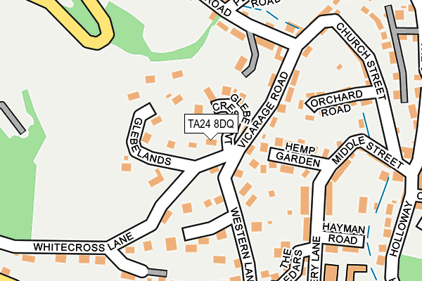 TA24 8DQ map - OS OpenMap – Local (Ordnance Survey) TA24 8DQ map - OS OpenMap – Local (Ordnance Survey)