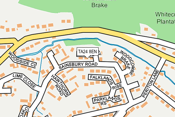 TA24 8EN map - OS OpenMap – Local (Ordnance Survey) TA24 8EN map - OS OpenMap – Local (Ordnance Survey)