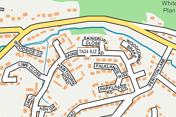 TA24 8JZ map - OS OpenMap – Local (Ordnance Survey) TA24 8JZ map - OS OpenMap – Local (Ordnance Survey)