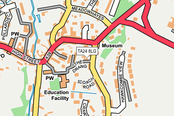 TA24 8LG map - OS OpenMap – Local (Ordnance Survey) TA24 8LG map - OS OpenMap – Local (Ordnance Survey)