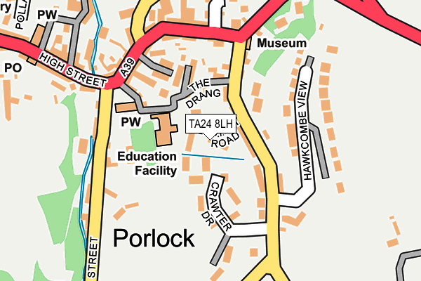 TA24 8LH map - OS OpenMap – Local (Ordnance Survey) TA24 8LH map - OS OpenMap – Local (Ordnance Survey)