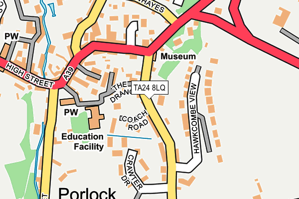 TA24 8LQ map - OS OpenMap – Local (Ordnance Survey) TA24 8LQ map - OS OpenMap – Local (Ordnance Survey)