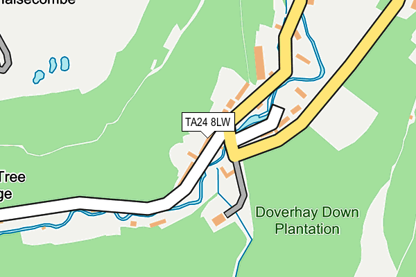 TA24 8LW map - OS OpenMap – Local (Ordnance Survey) TA24 8LW map - OS OpenMap – Local (Ordnance Survey)