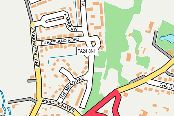 TA24 8NH map - OS OpenMap – Local (Ordnance Survey) TA24 8NH map - OS OpenMap – Local (Ordnance Survey)