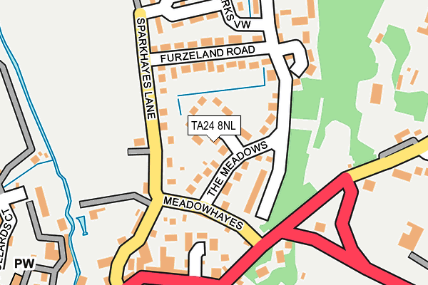 TA24 8NL map - OS OpenMap – Local (Ordnance Survey) TA24 8NL map - OS OpenMap – Local (Ordnance Survey)
