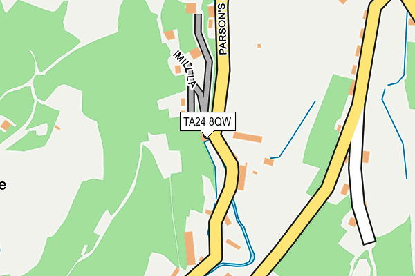 TA24 8QW map - OS OpenMap – Local (Ordnance Survey) TA24 8QW map - OS OpenMap – Local (Ordnance Survey)