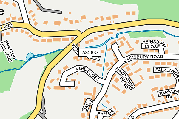 TA24 8RZ map - OS OpenMap – Local (Ordnance Survey)