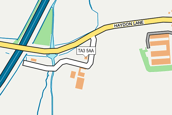 TA3 5AA map - OS OpenMap – Local (Ordnance Survey) TA3 5AA map - OS OpenMap – Local (Ordnance Survey)
