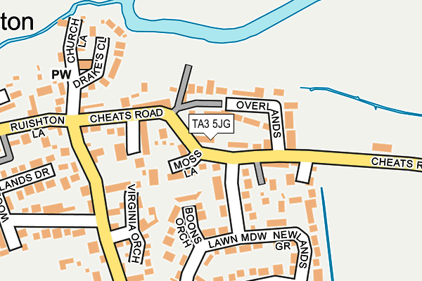 TA3 5JG map - OS OpenMap – Local (Ordnance Survey) TA3 5JG map - OS OpenMap – Local (Ordnance Survey)