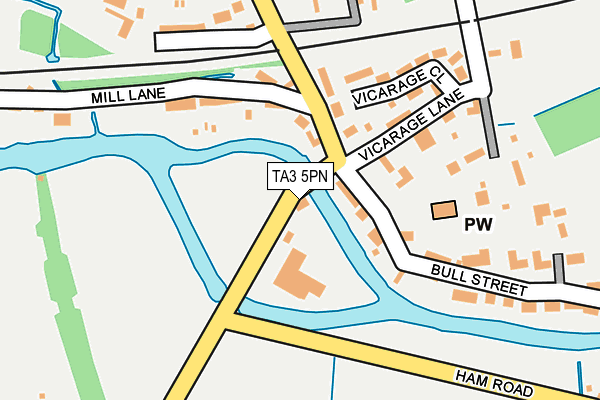 TA3 5PN map - OS OpenMap – Local (Ordnance Survey) TA3 5PN map - OS OpenMap – Local (Ordnance Survey)