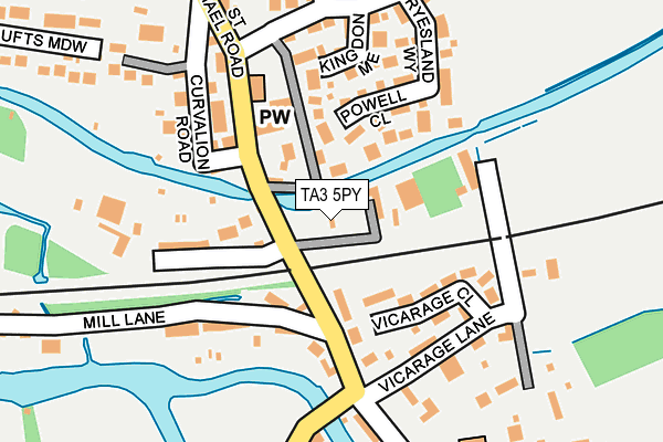 TA3 5PY map - OS OpenMap – Local (Ordnance Survey) TA3 5PY map - OS OpenMap – Local (Ordnance Survey)