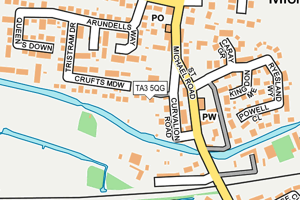 TA3 5QG map - OS OpenMap – Local (Ordnance Survey) TA3 5QG map - OS OpenMap – Local (Ordnance Survey)