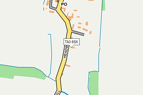 TA3 6SX map - OS OpenMap – Local (Ordnance Survey) TA3 6SX map - OS OpenMap – Local (Ordnance Survey)