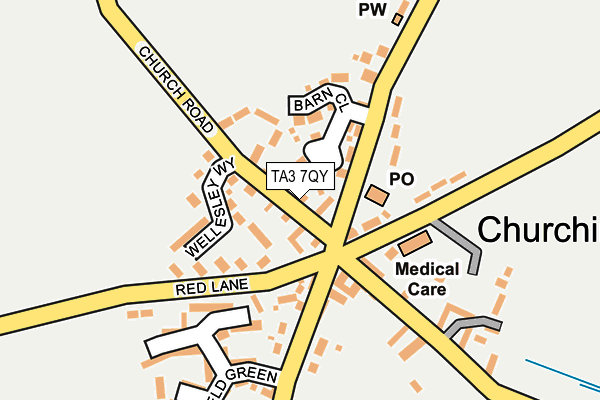 TA3 7QY map - OS OpenMap – Local (Ordnance Survey) TA3 7QY map - OS OpenMap – Local (Ordnance Survey)